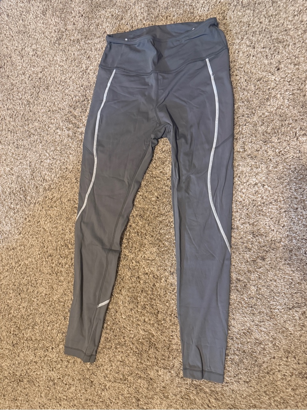 Amazon Gray Leggings with Reflective Trim